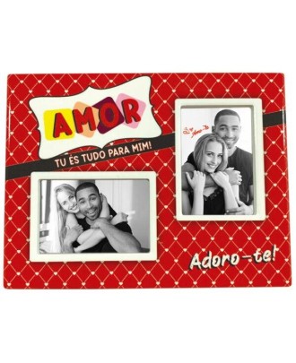 Moldura Em Cerâmica 2 Fotos “Amor Tu És Tudo Para Mim”❤❤❤