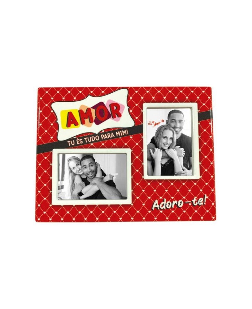 Moldura Em Cerâmica 2 Fotos “Amor Tu És Tudo Para Mim”❤❤❤