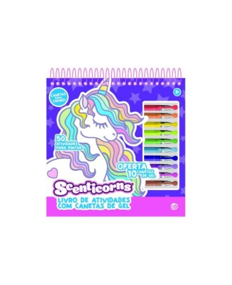 Scenticorns: Livro de atividades com oferta de canetas de gel❤