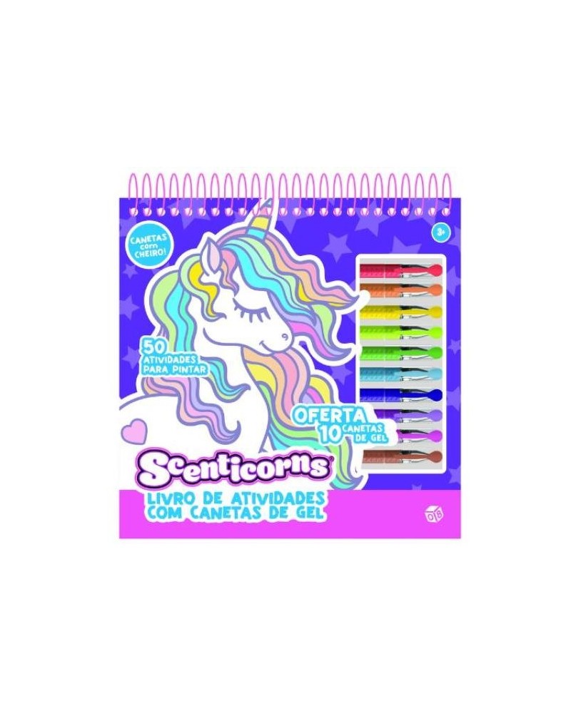Scenticorns: Livro de atividades com oferta de canetas de gel❤