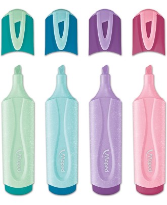 Marcador Pastel Glitter 4 Unidades