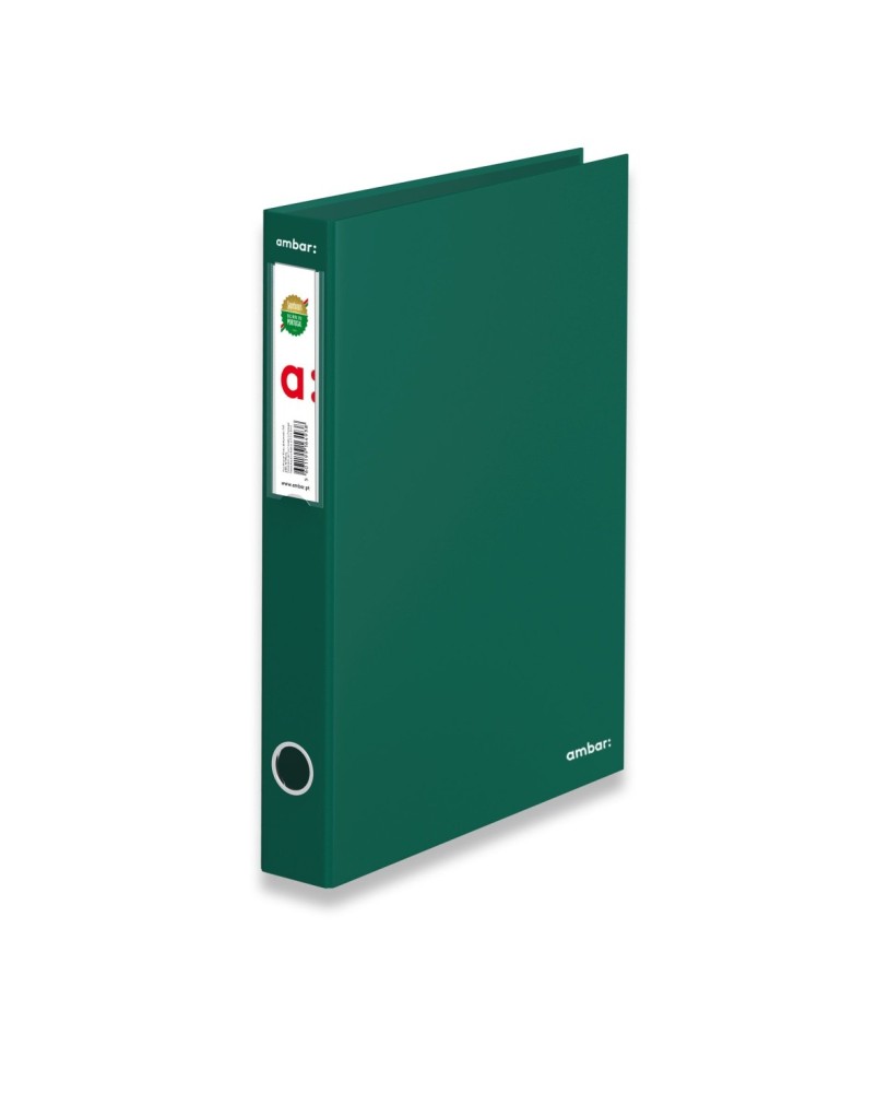Pasta de Arquivo Ambar Ideas Lisa A4 Lombada de 40mm 2 Argolas Verde