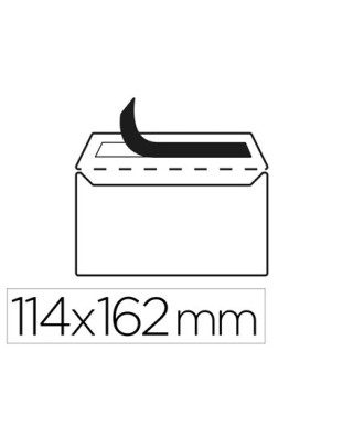 Envelope Branco C6 114x162 mm Tira de Silicone Pack de 25 Unidades