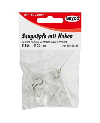 Ventosas com Gancho - 5 Unidades Meyco