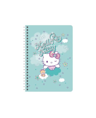 Caderno Espiral A4 100 fls Quad. Hello Kitty Sparkle