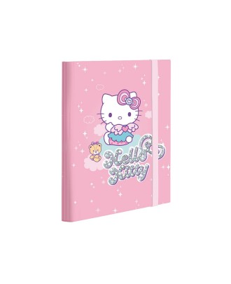 Capa Elásticos 3cm A5 Hello Kitty Pink
