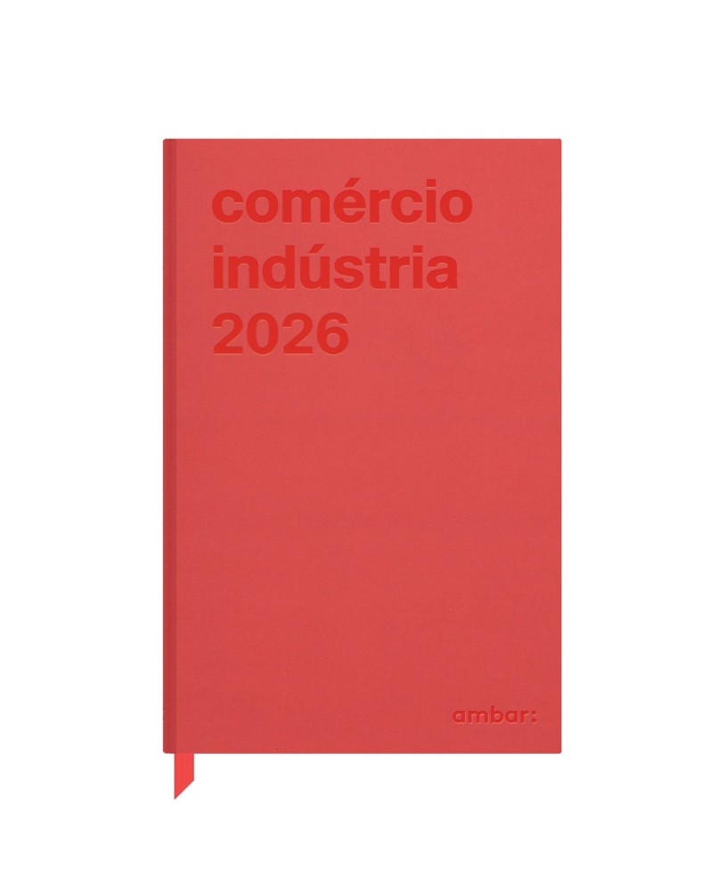Agenda Diária Comércio e Indústria  2026 Ambar Vermelha