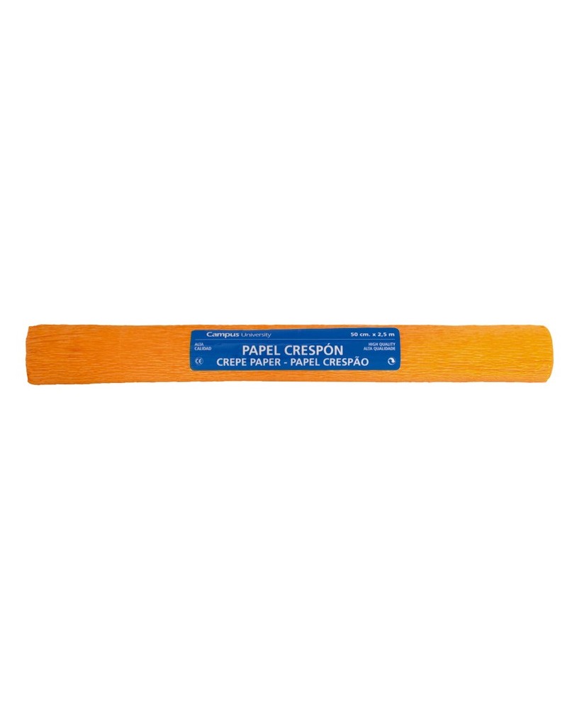 Papel Crepe Florista Campus College 160g Laranja 00 0,50x2,5m
