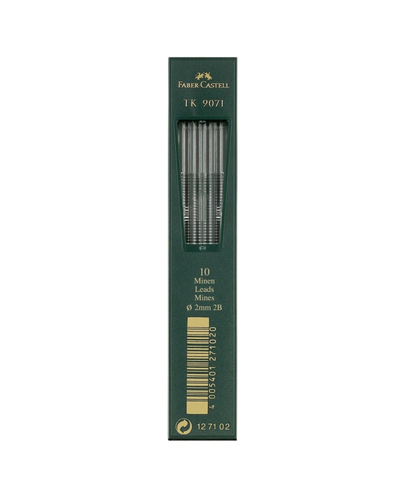 Minas Faber-Castell Tk 9071 2mm 2B 10 Unidades
