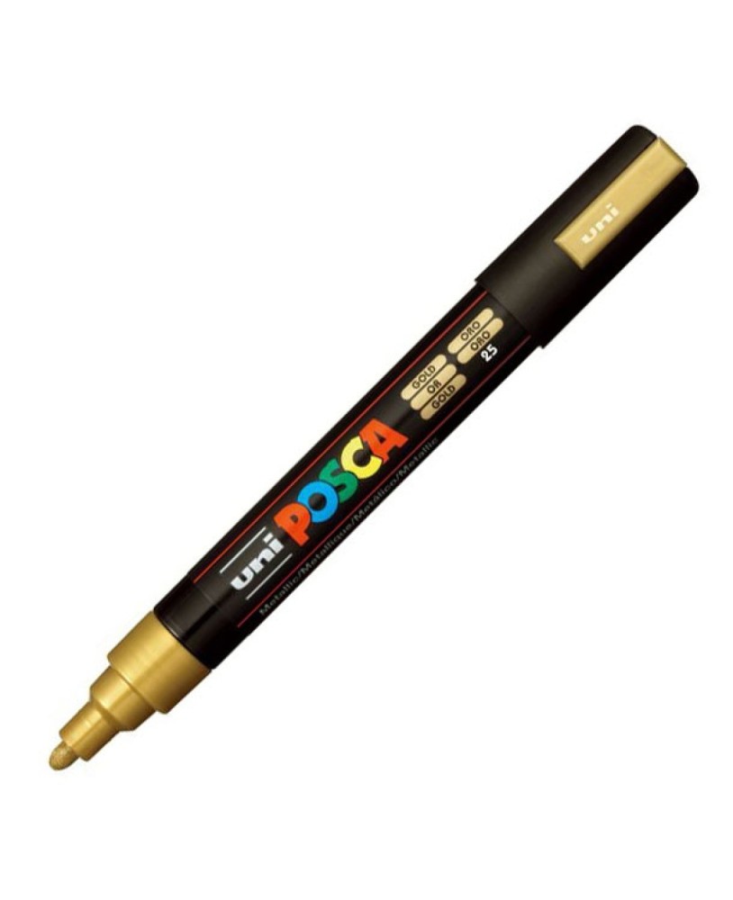 Marcador Posca Pc-5m Médio 1,8-2,5mm Dourado 25