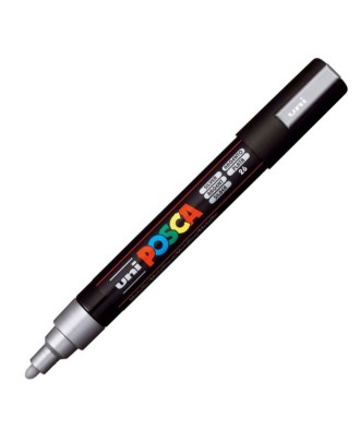 Marcador Posca Pc-5m Médio 1,8-2,5mm Prateado 26