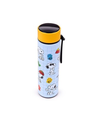 Garrafa Térmica com Indicador de Temperatura Peanuts 450ml Snoopy & Woodstock