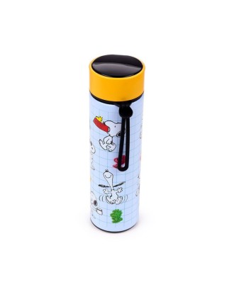 Garrafa Térmica com Indicador de Temperatura Peanuts 450ml Snoopy & Woodstock