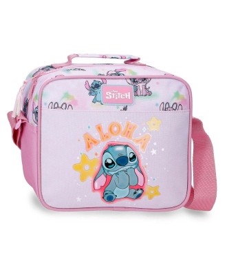 Lancheira Disney Stitch Aloha 23x20x9cm Adaptável a Trolley