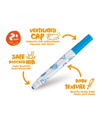 Marcadores Carioca Baby 2+ (12 peças)