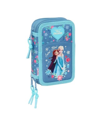 Estojo Triplo com Carga Disney Frozen Snow Glow - 37 Peças