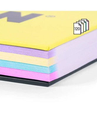 Caderno A4 Capa Dura Espiral Milan Sunset Pautado 120 Folhas 95g