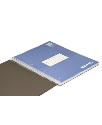 Caderno A4 Capa Dura Espiral Ancor Echo Quadriculado 80 Folhas 90g