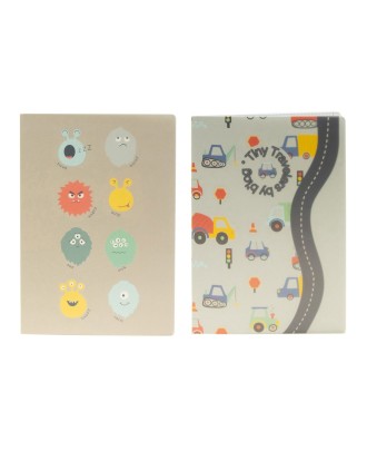 Caderno A4 Capa Plástica Agrafado Ancor B'Log Play Me Pautado 48 Folhas 90g