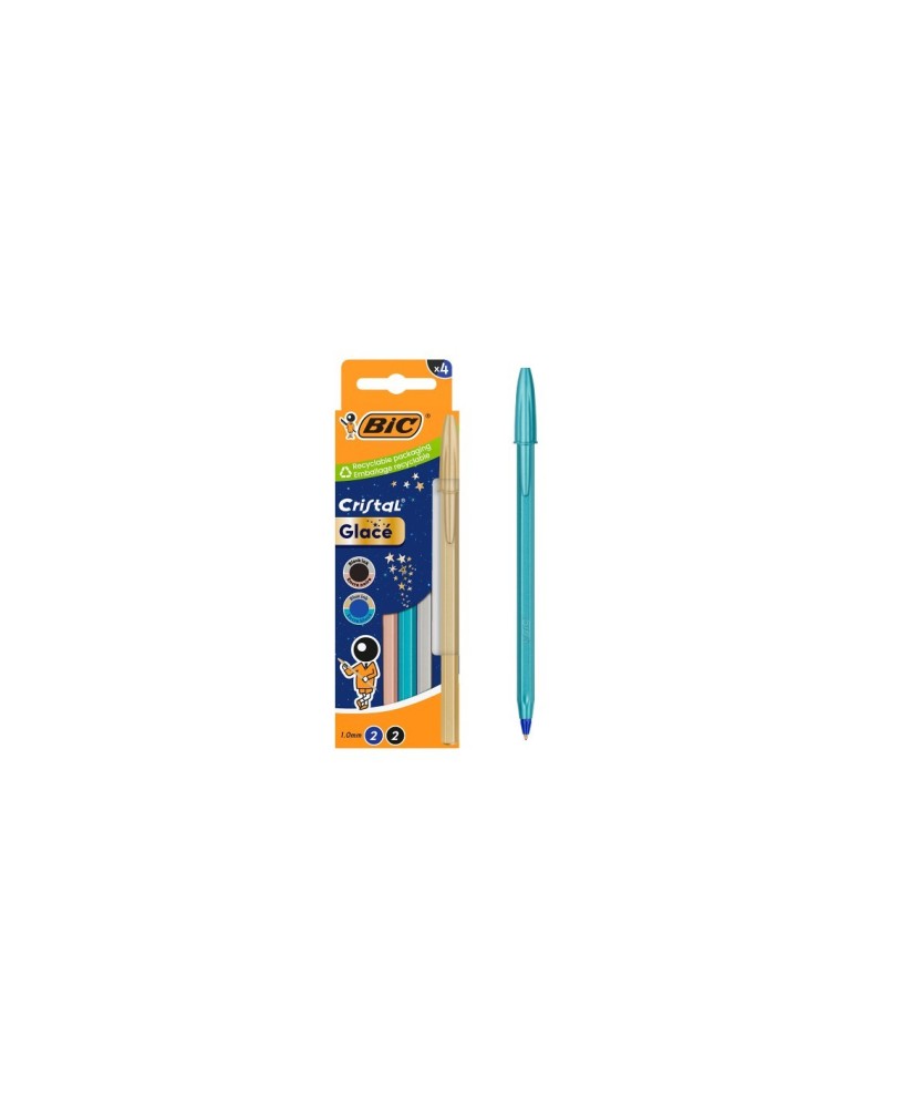 Esferográfica BIC Cristal Glace 1mm 4 Cores