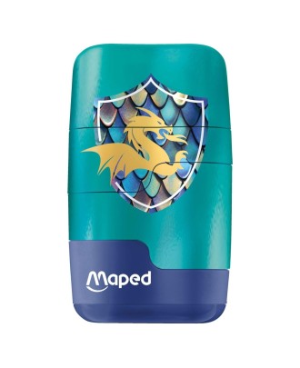 Afia Dupla com Depósito + Borracha + Recarga Maped Dragon Shaker