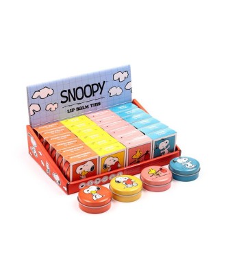 Bálsamo Labial em Lata Peanuts Snoopy & Woodstock Sortido