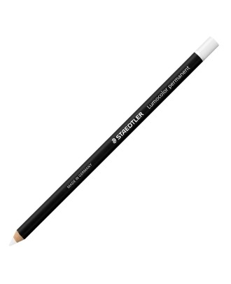 Lápis Dermatográfico Permanente Staedtler Lumocolor Glasochrom Branco 20