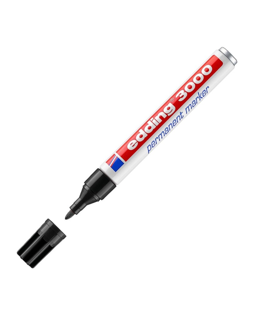 Marcador Permanente Edding 3000 1,5-3mm Preto