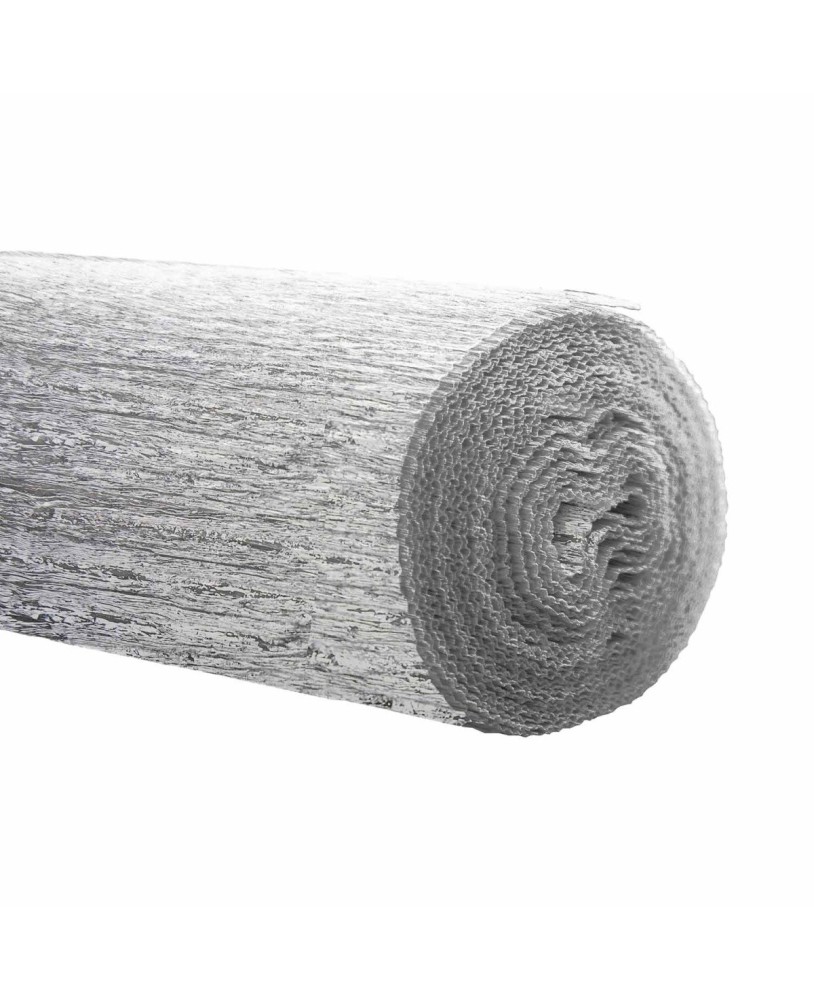 Papel Crepe Florist Werola 160g Prateado Brilhante 00 0,50x2,5m