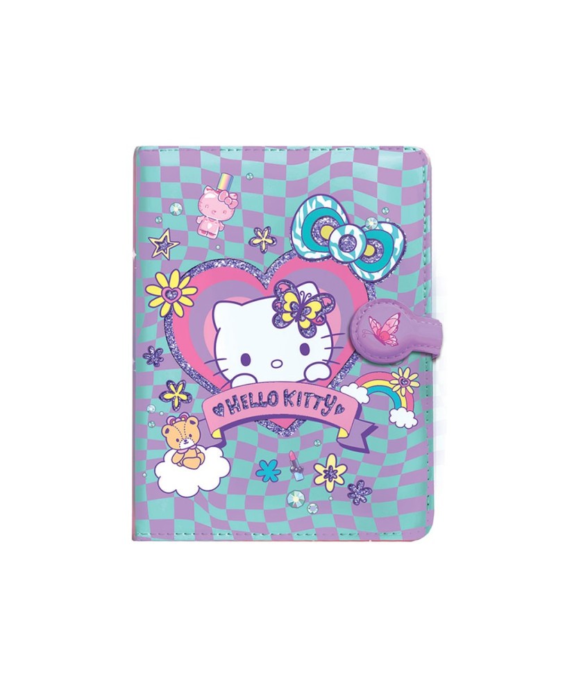 Caderno Fecho Magnético A5 Hello Kitty Colorful