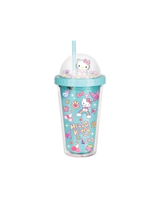 Copo com Palhinha 450 ml Hello Kitty Mint
