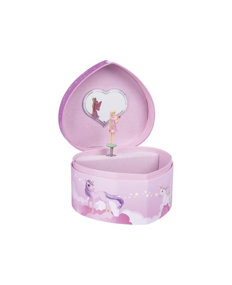 Caixa de música e porta-joias Goki Coração Unicórnio