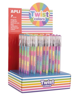 Apli Twist Colors - Caneta de tinta gel - disponível em várias cores