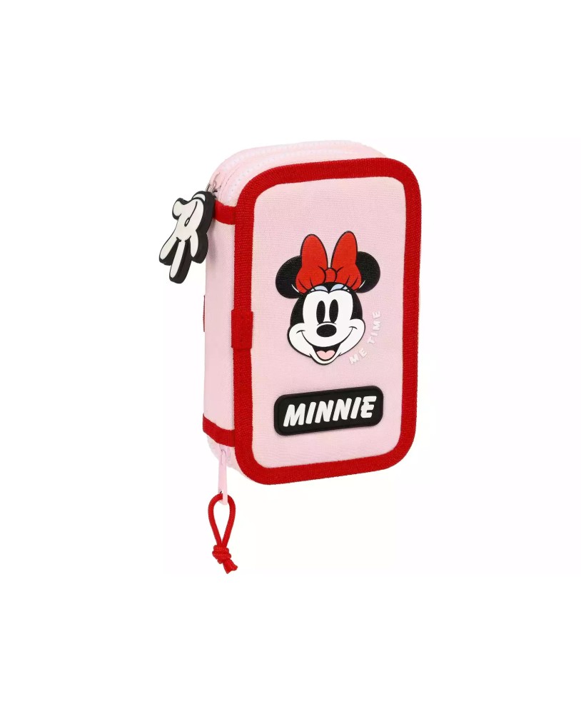 Estojo Duplo Minnie Mouse Me Time 28 Peças Safta