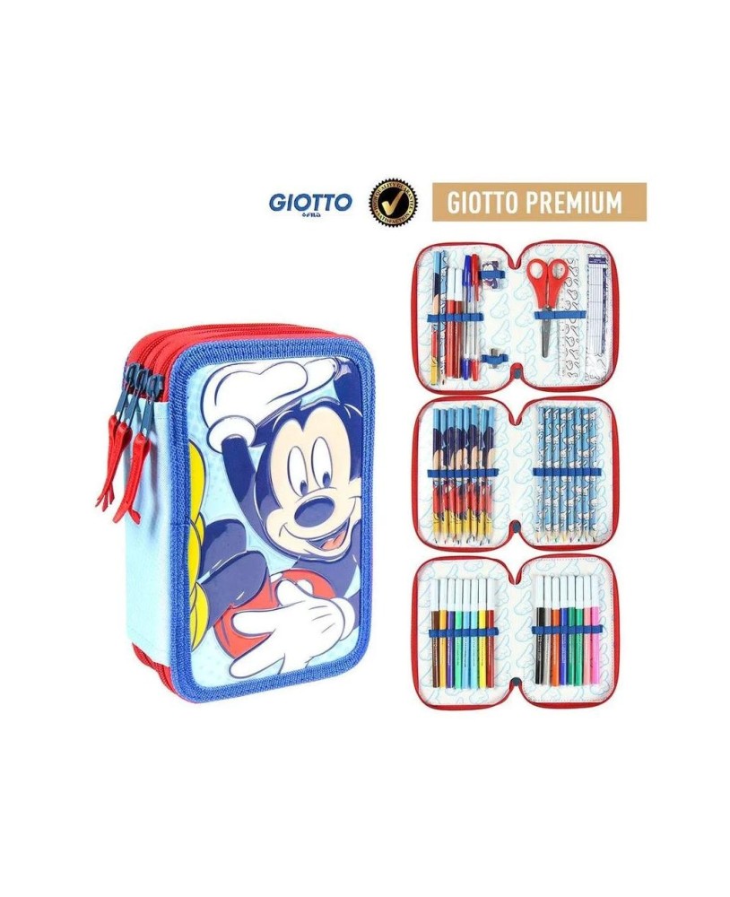 Estojo Triplo Completo Mickey Mouse