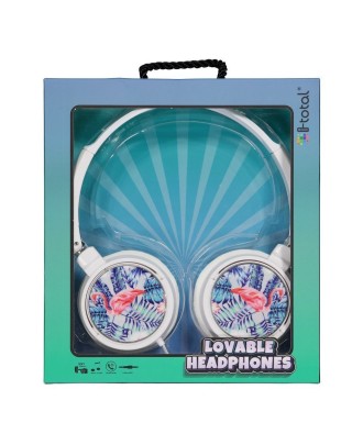 Auscultadores I-Total Flamingo Branco
