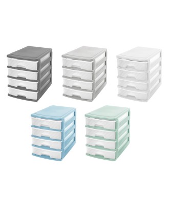 Gaveta Multiusos Kozzi A4 34x25x32cm - 4 Unidades Cores Sortidas