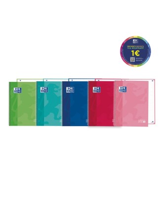 Caderno A4 Capa Dura Espiral Oxford Classic Europeanbook 1 Pautado 80 Folhas 90g Sortido