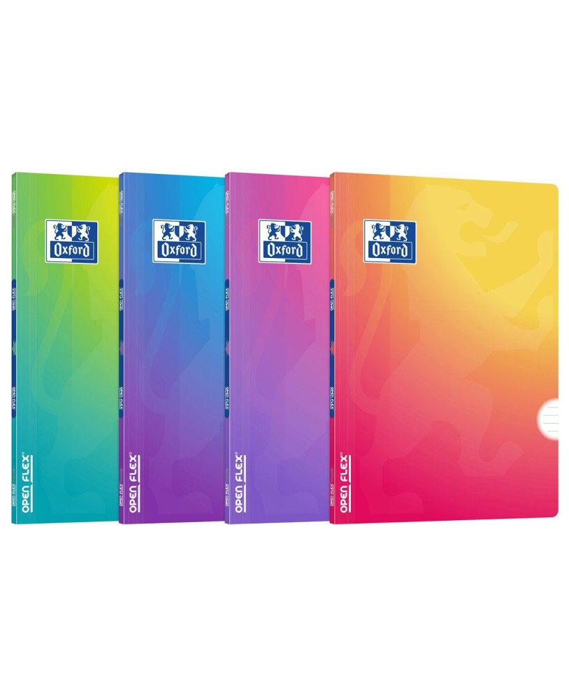 Caderno A4 Capa Plástica Agrafado Oxford Openflex Gradient Pautado 48 Folhas 90g