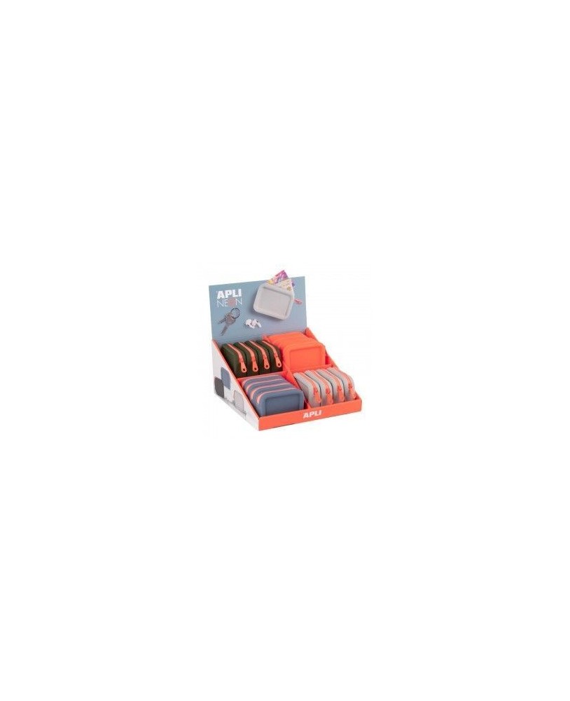 Porta-Moedas Retangular de Silicone Apli Neon