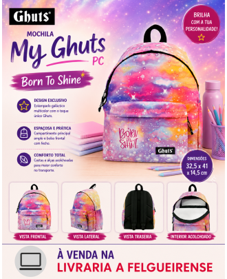 Mochila My Ghuts-PC 13 - Born To Shine Ref. GH211