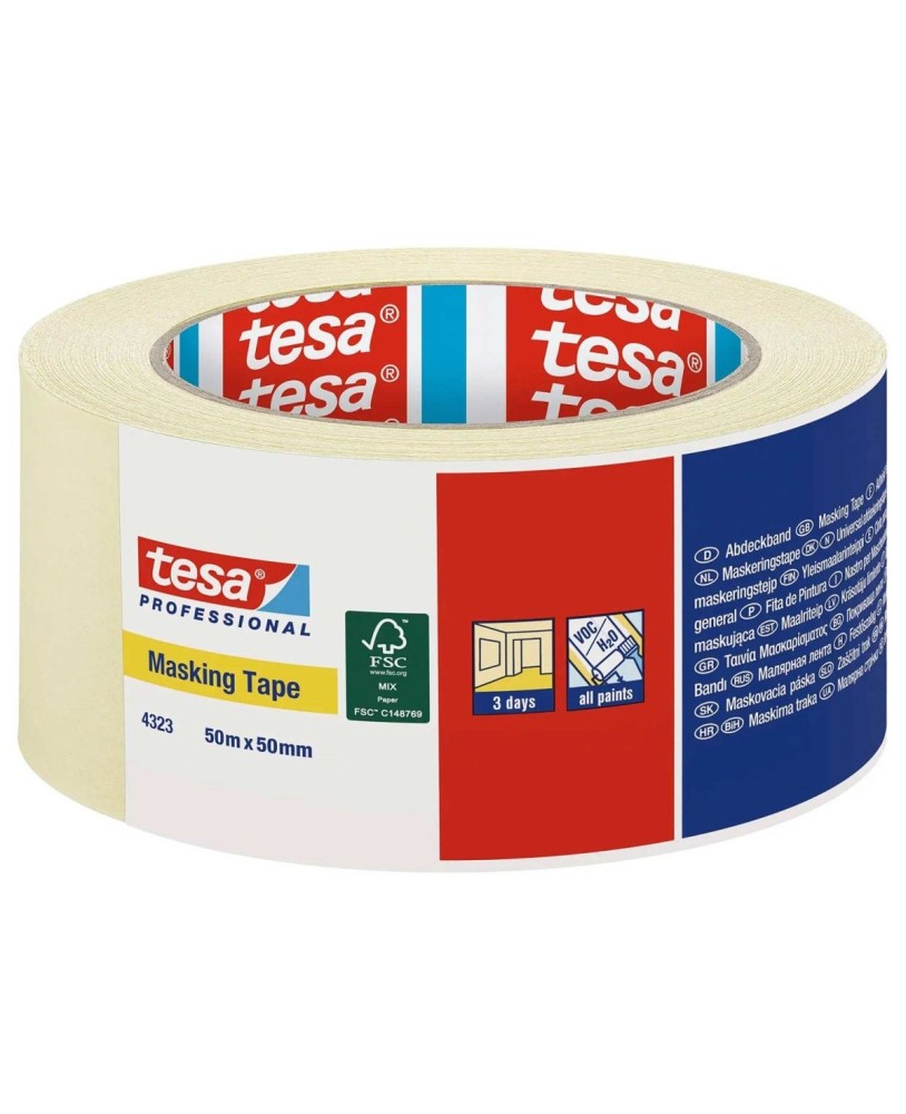 Fita de Pintura Lisa 50mx50mm Tesakrepp 4323