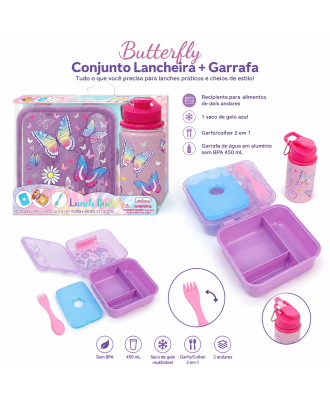 Butterfly Conjunto Lancheira + Garrafa