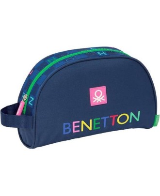 Bolsa de viagem Benetton Damero para artigos de higiene pessoal (azul-marinho)