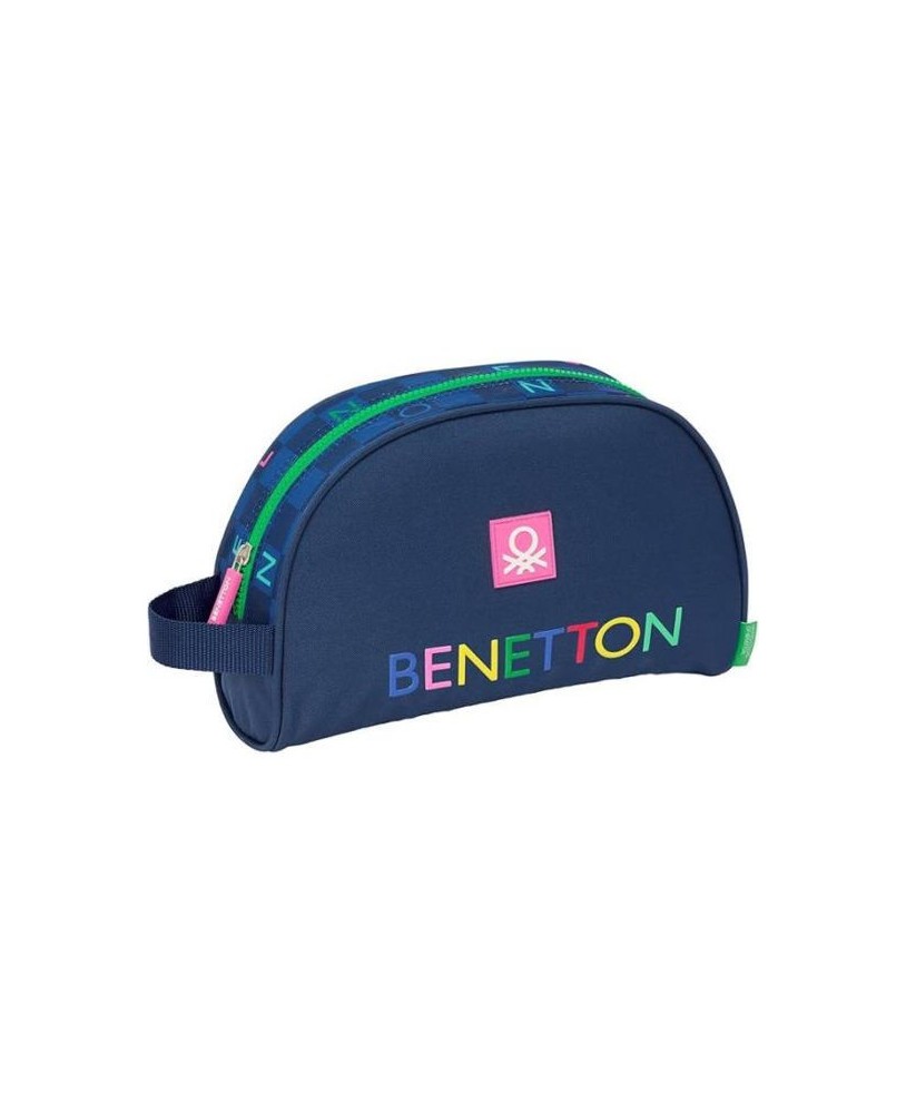 Bolsa de viagem Benetton Damero para artigos de higiene pessoal (azul-marinho)