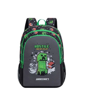 Mochila com bolsa para portátil 15,6" Minecraft Hostile Behaviour 44x32x20cm
