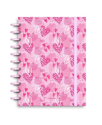 Caderno Ecosmart A4 Ambar Classroommates pautado/quadriculado/liso 100 folhas 100g com elástico Lovely