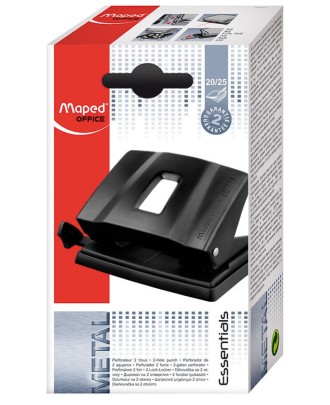 Furador Maped Essentials 20-25 Folhas Preto
