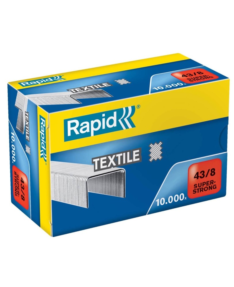 Agrafos 43/8 Têxtil Rapid Super Strong - 10000 Unidades