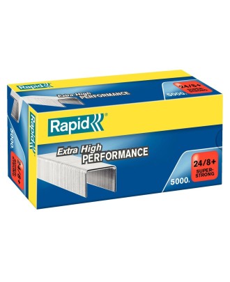 Agrafos 24/8+ Rapid Super Strong Galvanizados - 5000 Unidades